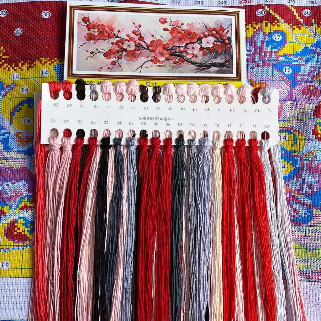 ชุดพิมพ์ลายดอกไม้สีแดงเย็บปักถ - Home Textiles Discount บทวิจารณ์และราคา
