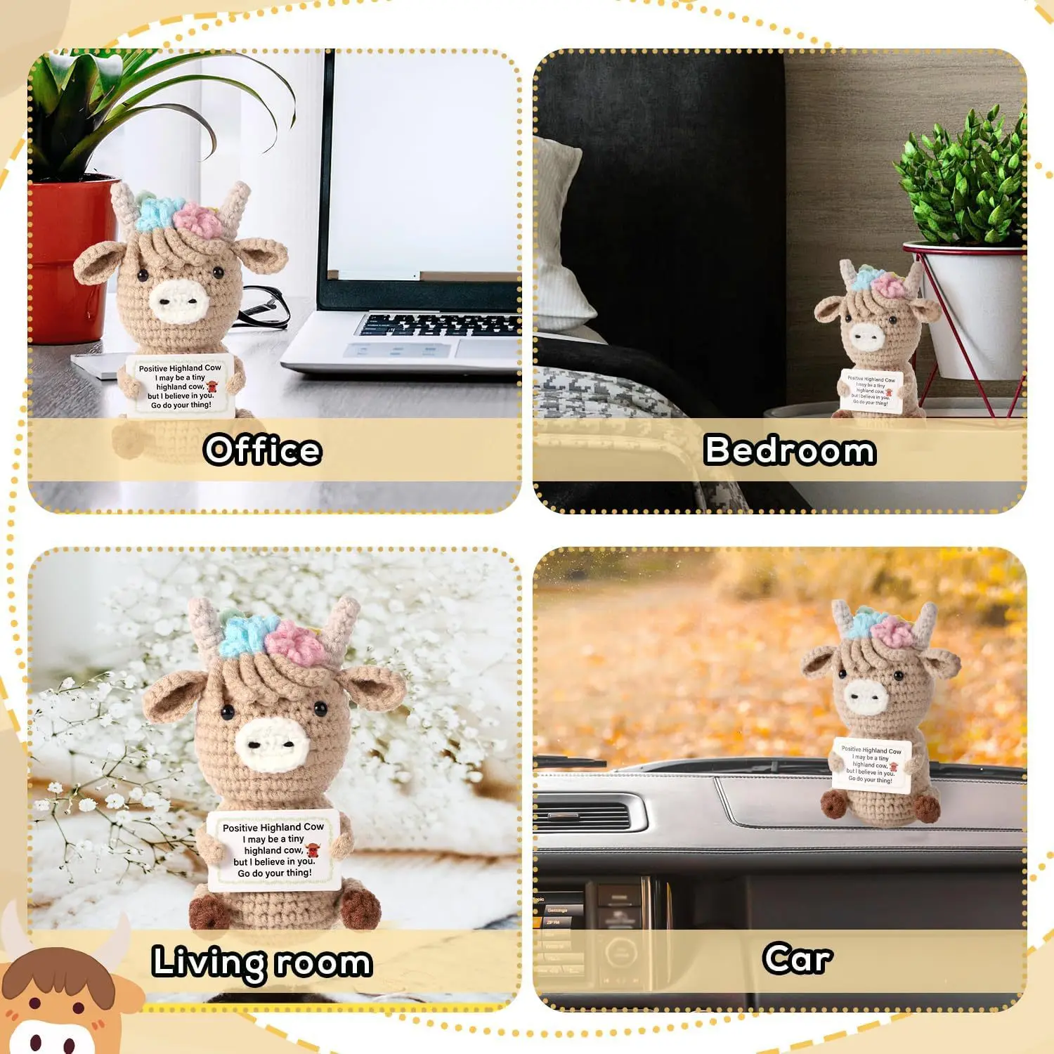 ตุ๊กตาวัวถักโครเชต์ ของตกแต่งโ - Home And Textiles Today บทวิจารณ์และราคา