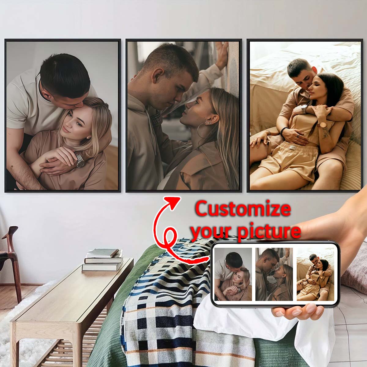 ภาพสามชิ้น - ภาพวาดสีน้ำมันแบบ - Home And Textiles Today บทวิจารณ์และราคา