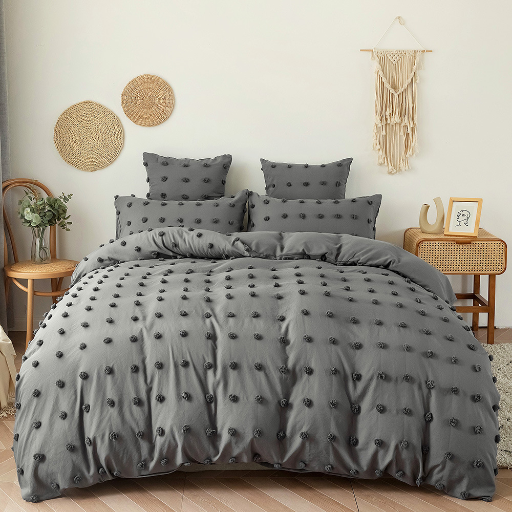ชุดเครื่องนอนสีพื้น ปักลายจุด  - Home Textiles Exporters บทวิจารณ์และราคา