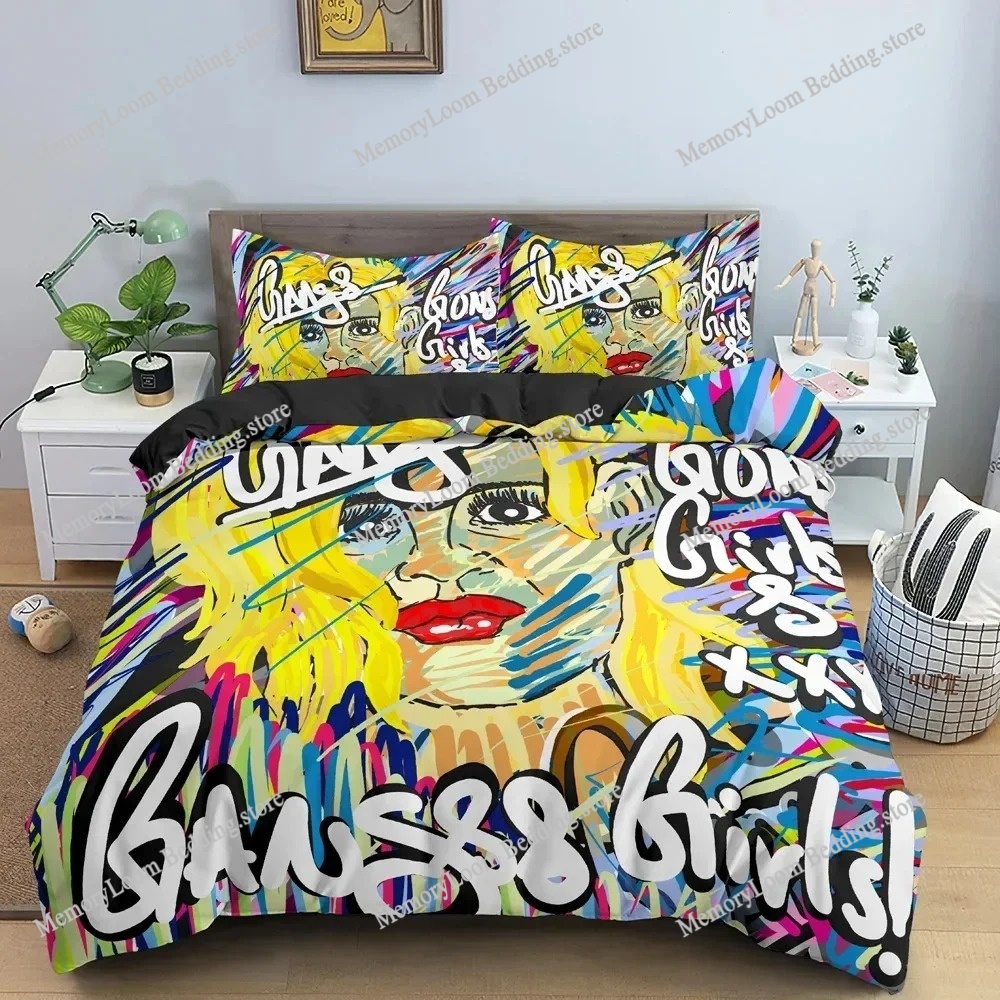 ชุดเครื่องนอนลายกราฟฟิตี้ทันสม - Home Textiles Trends บทวิจารณ์และราคา