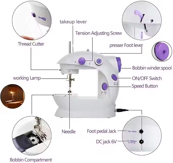 จักรเย็บผ้าไฟฟ้าขนาดเล็กสำหรับ - Home Textile Industry บทวิจารณ์และราคา