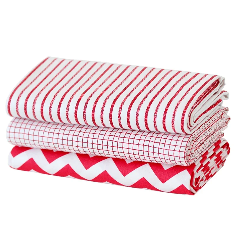 ผ้าฝ้ายทอลายคลื่นสีแดงขนาด 160 - Home Textiles Discount บทวิจารณ์และราคา